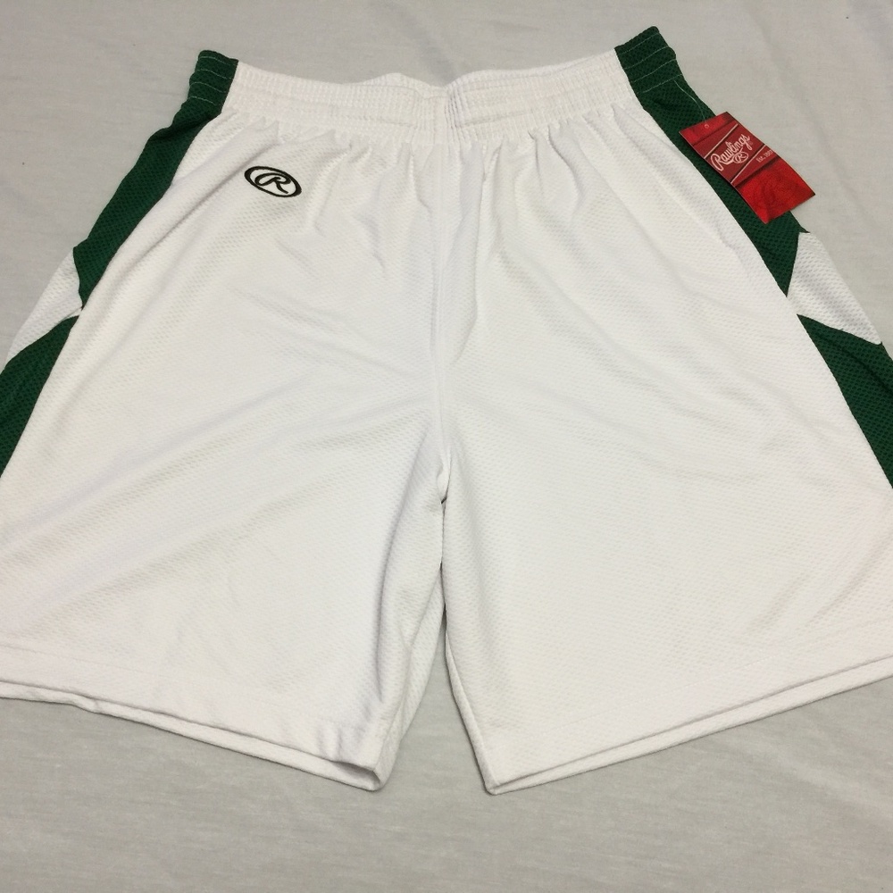 🦜  NWT RAWLINGS MENS ATHLETIC BASKETBALL SHORTS SIZE L    🦜